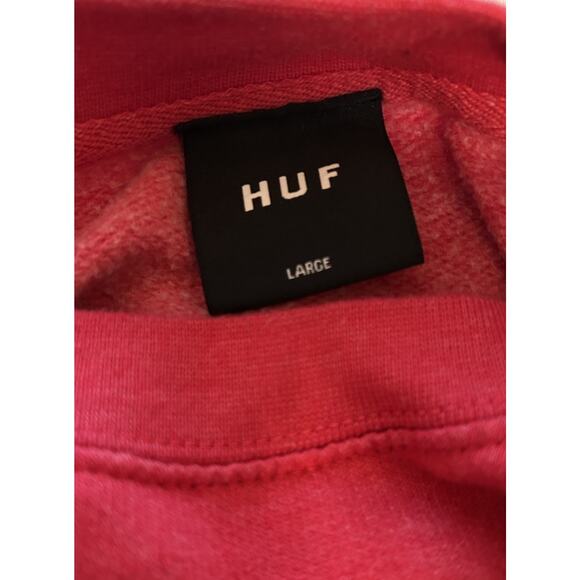 HUF WORLDWIDE Demi Script Logo Crewneck Long Sleeve Sweater Made in USA-Large - Picture 5 of 6